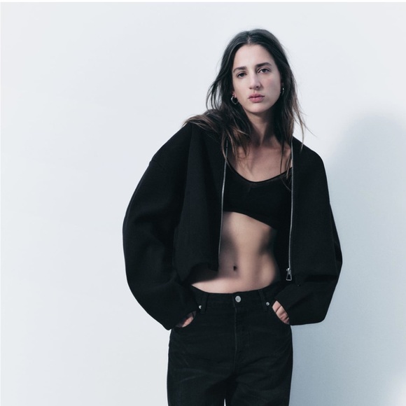 Grey Zara Bomber size s NWT - Picture 3 of 7